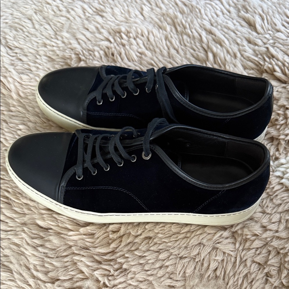 Lanvin Black and Navy Sneakers